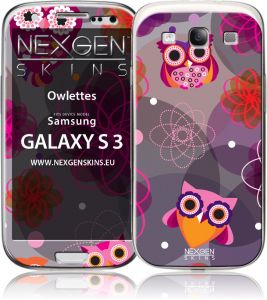 Nexgen Skins - Zestaw skórek na obudowę z efektem 3D Samsung GALAXY S3 (Owlettes 3D)