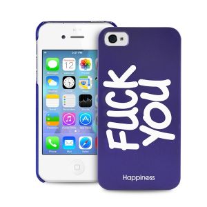 HAPPINESS \URBAN - FUCK YOU\ - Etui iPhone 4/4S