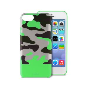PURO Camou Soft Cover - Etui iPhone 5C + tapeta QR (zielony)