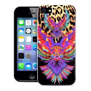 JUST CAVALLI Wings - Etui iPhone 5/5s/SE + tapeta QR (czarny)