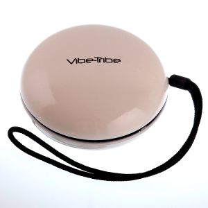 Vibe-Tribe Yoyo Pearl - Głośnik wibracyjny wbudowane radio i czytnik kart Micro-SD (biały)