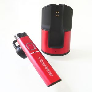 Vibe-Tribe Shiver - Zestaw słuchawkowy Bluetooth 4.0, obsługa 2 urządzeń jednocześnie (bordowy)