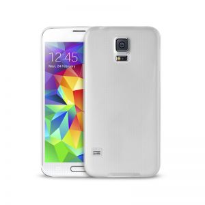 PURO Ultra Slim \0.3\ Cover - Zestaw etui + folia na ekran Samsung Galaxy S5/S5 Neo (przezroczysty