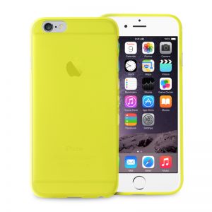 PURO Ultra Slim \0.3\ Cover - Zestaw etui + folia na ekran iPhone 6 Plus/6s Plus (limonkowy)