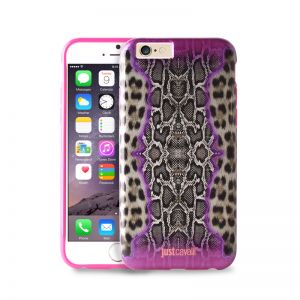 JUST CAVALLI Python Leopard Cover - Etui iPhone 6/6s (różowy)