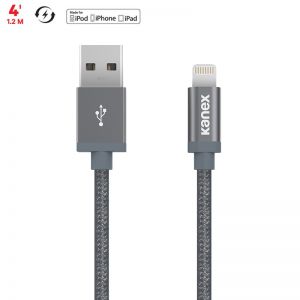 Kanex MiColor PREMIUM Lightning - Kabel MFi z Lightning do USB 1,2m (Space Grey)