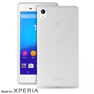 PURO Ultra Slim \0.3\ Cover - Zestaw etui + folia na ekran Xperia M4 AQUA (półprzezroczysty)