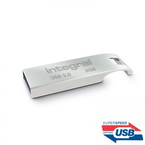 Integral ARC - Metalowy pendrive 8 GB USB 3.0 prędkość odczytu 80 MB/s