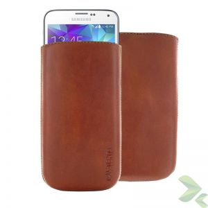 Valenta Pocket Classic - Skórzane etui wsuwka Samsung Galaxy S5, Sony Xperia Z i inne (brązowy)