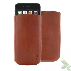 Valenta Pocket Classic - Skórzane etui wsuwka iPhone 6/6s, HTC One Mini 2 i inne (brązowy)