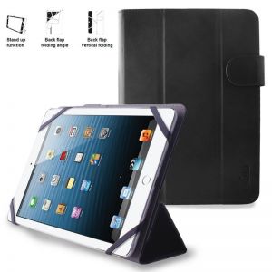PURO Universal Booklet Easy - Etui tablet 7\'\' w/Folding back + stand up + Magnetic Closure (czarny)