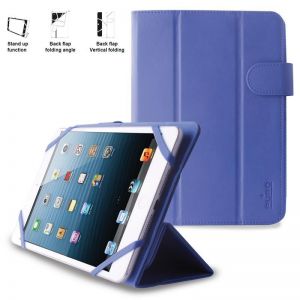 PURO Universal Booklet Easy - Etui tablet 7\'\' w/Folding back + stand up + Magnetic Closure (granatow