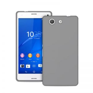 PURO Ultra Slim \0.3\ Cover - Zestaw etui + folia na ekran Sony Xperia Z3 Compact (ciemny półprzez