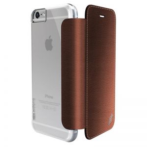 X-Doria Lux Engage Folio - Etui z klapką iPhone 6/6s + kieszeń na kartę (Brown Leather)