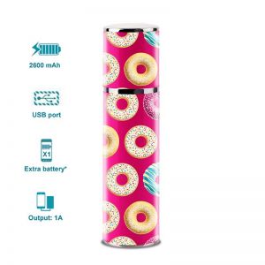 PURO Universal External Battery - Uniwersalny Power Bank 2600mAh (Donuts Pink)