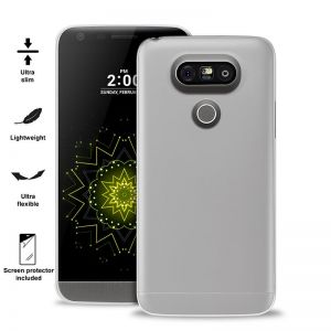 PURO Ultra Slim \0.3\ Cover - Zestaw etui + folia na ekran LG G5 (półprzezroczysty)